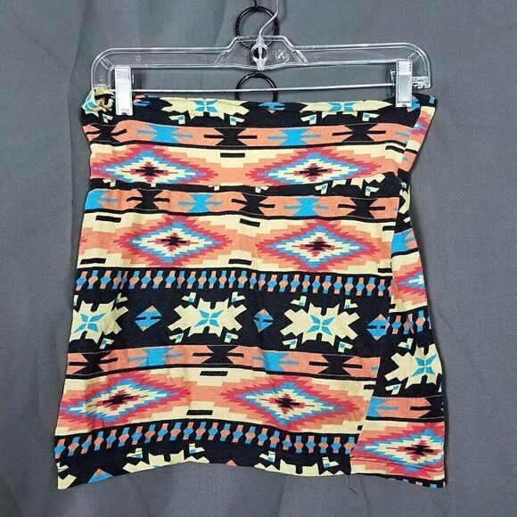 B. Envied Women's Small Aztec Pull  Colorful Casual Skirt Boho Career Stretch S - Picture 6 of 11